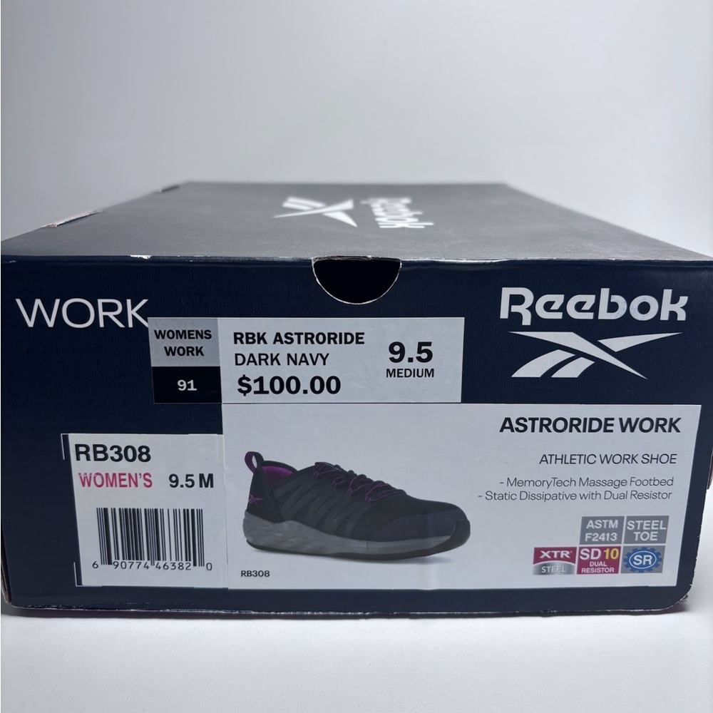 Reebok Astroride Work RB308 Athletic Steel Toe Work Shoes Dark Navy Women’s 9.5M - Picture 8 of 8